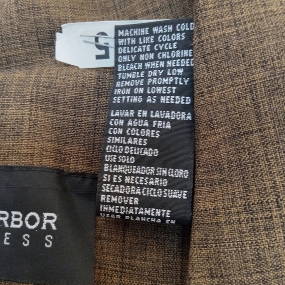 Sag Harbor Blazer Academia Minimalist Long Sleeve W18 Brown Pockets Button Close - Picture 4 of 12